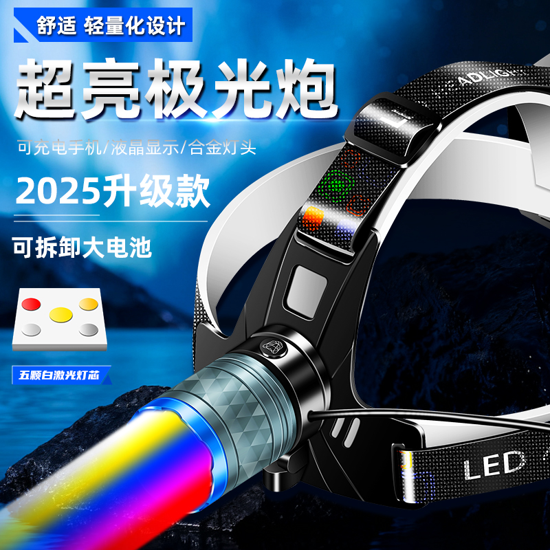 升级款T-11五色灯芯铝合金灯头十档分体式可拆卸强光远射泛光头灯