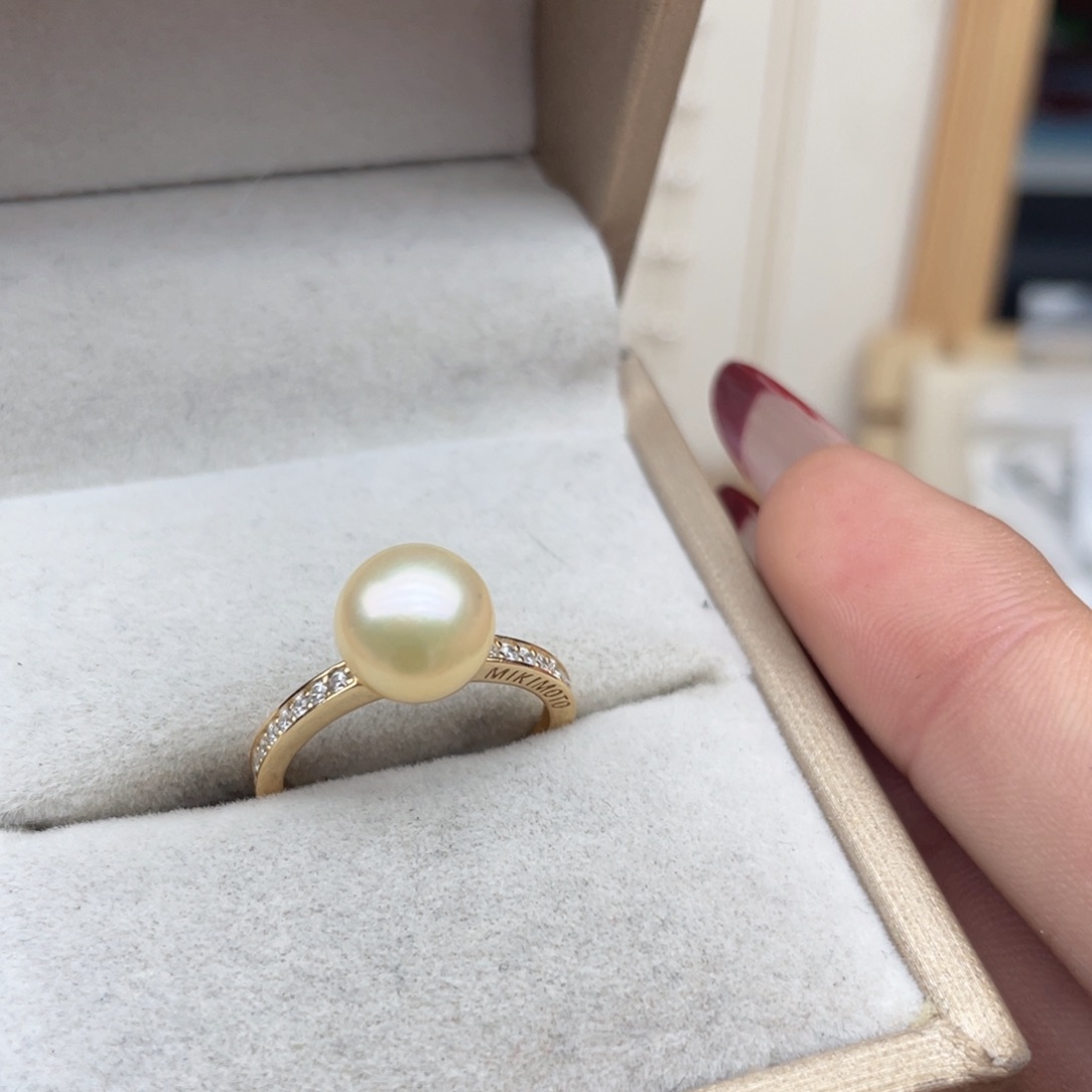 海水珍珠银S925镶嵌戒指X152