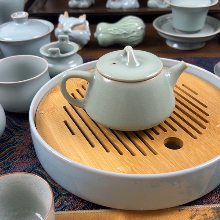 壶陶仿古釉釉水石瓢壶微瑕