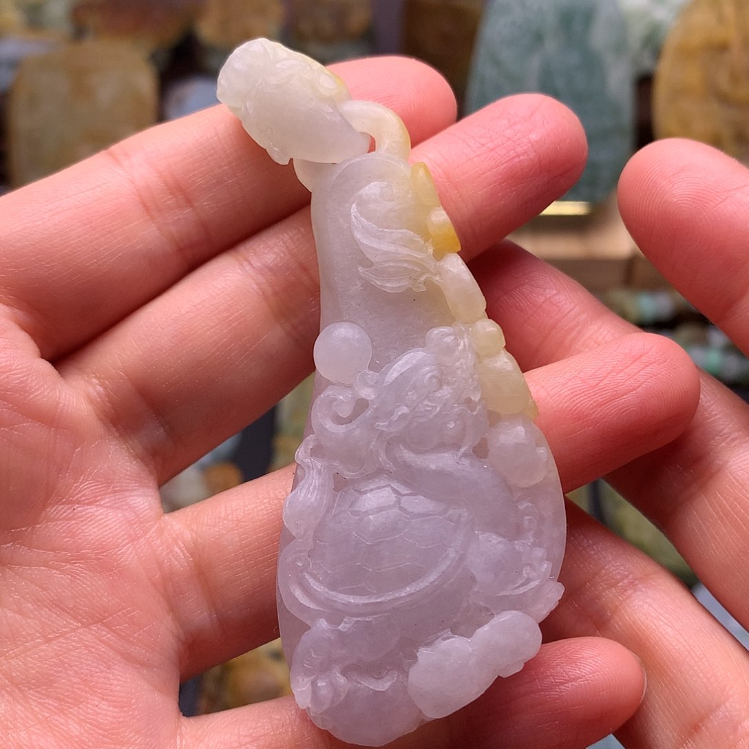 定制翡翠未镶嵌龙龟