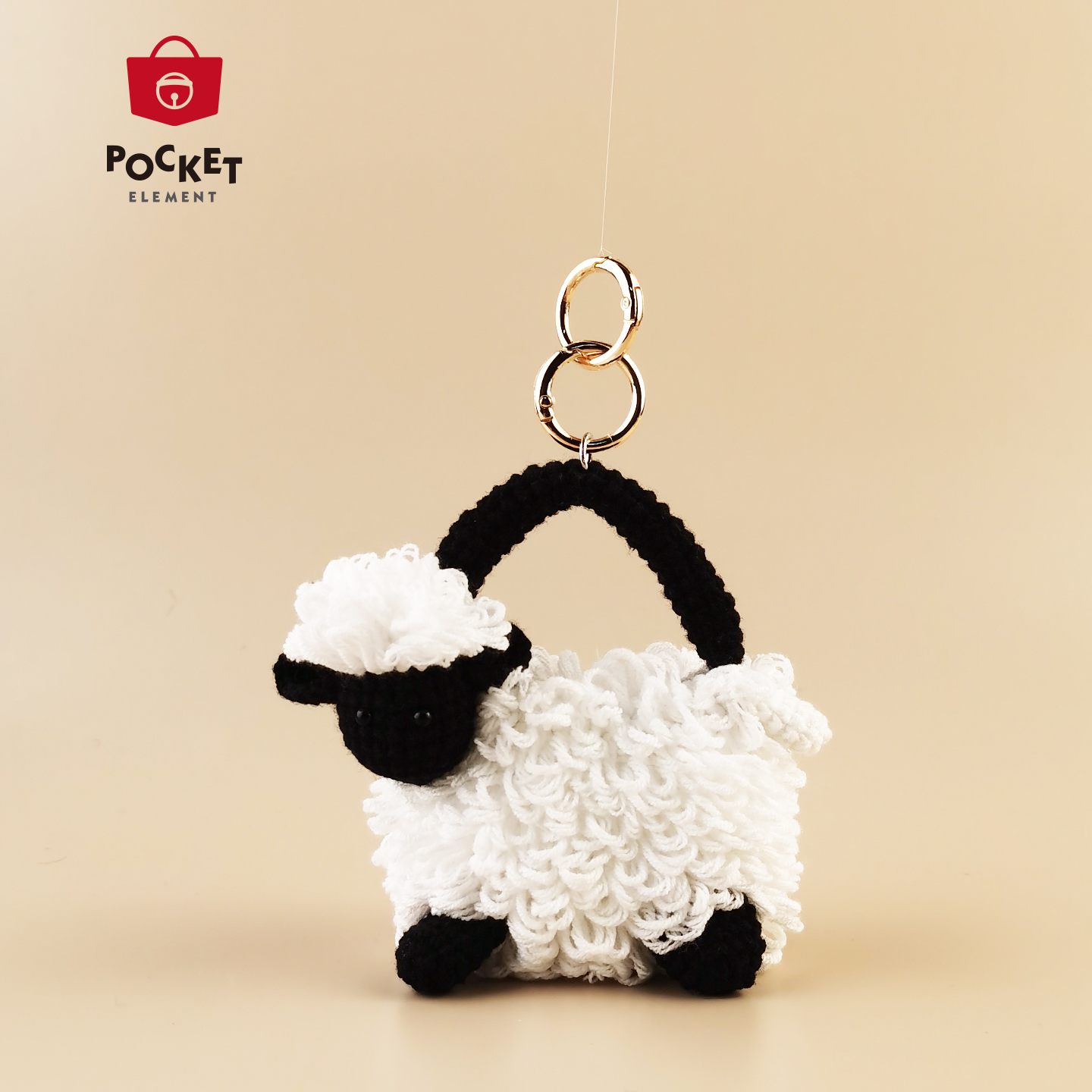Pocket 可爱小羊肖恩耳机包零钱包包挂件挂饰钥匙扣高级感礼物