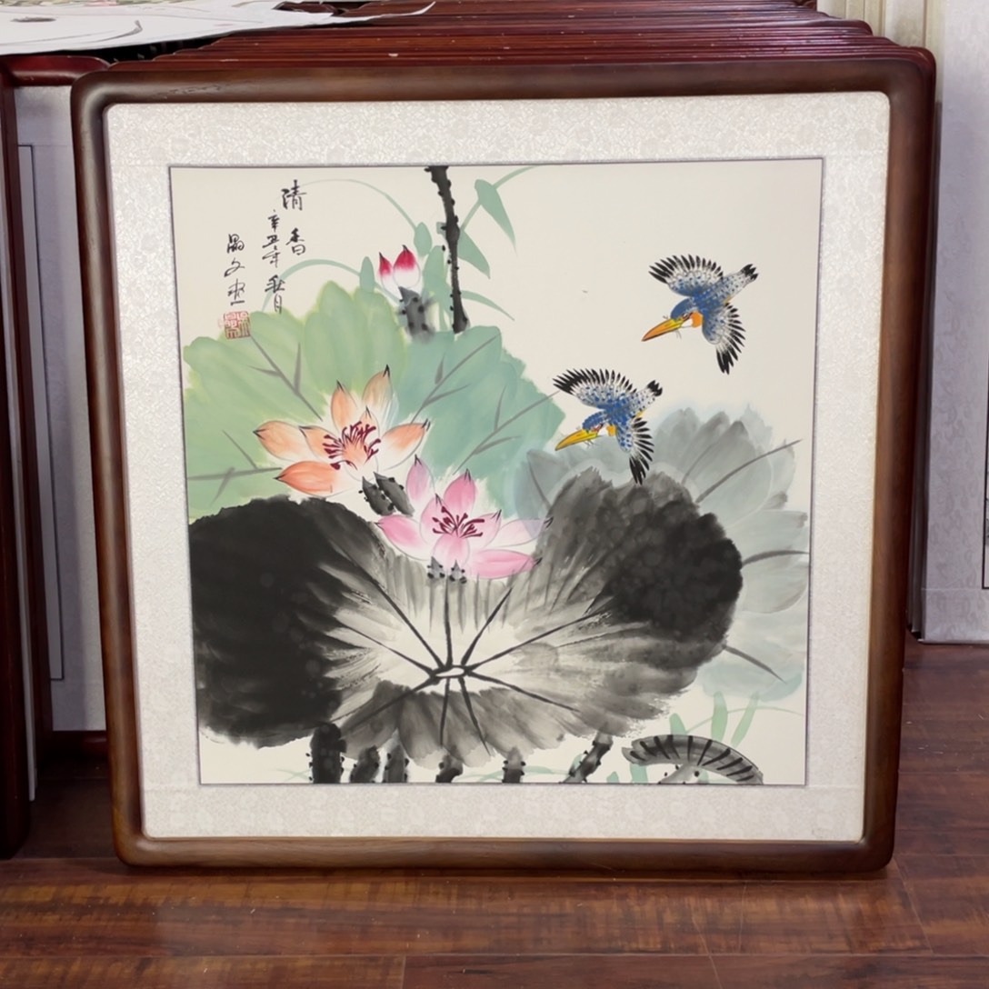 国画带框尺寸63*63厘米