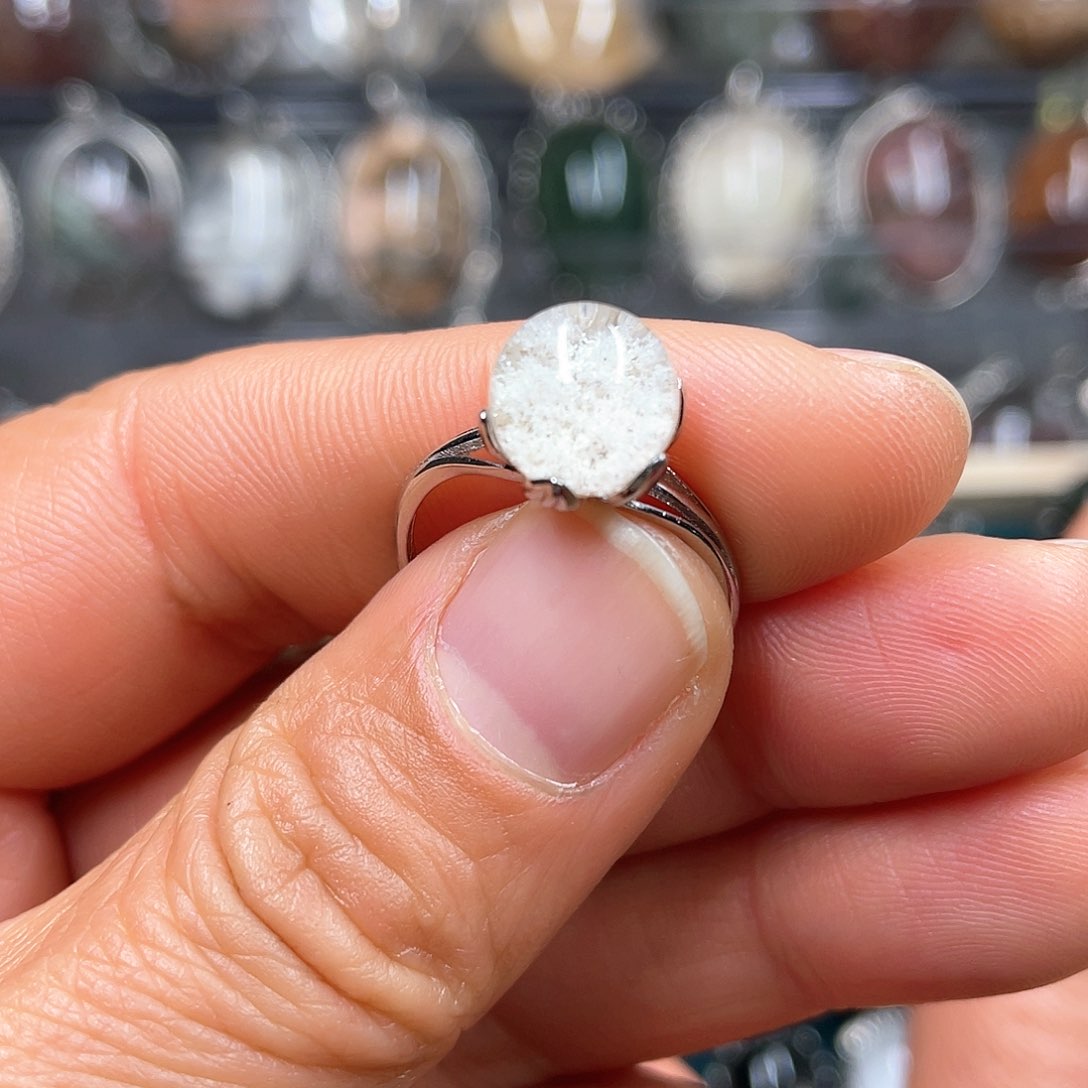 【闪购商品】水晶珠宝半成品银S925镶嵌戒指