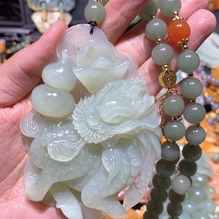 岫玉毛衣链未镶嵌