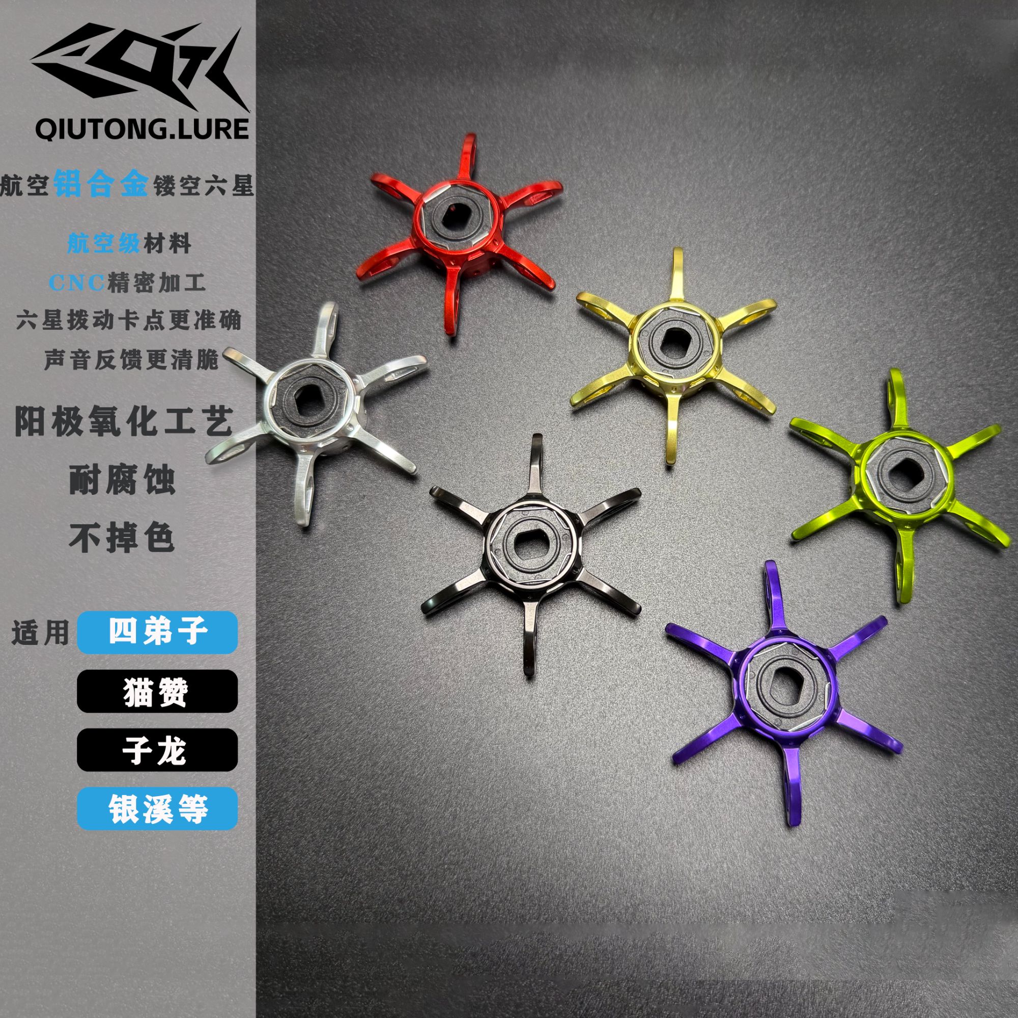 达瓦水滴轮六星卸力金属改装件水滴轮外观改件六星旋钮