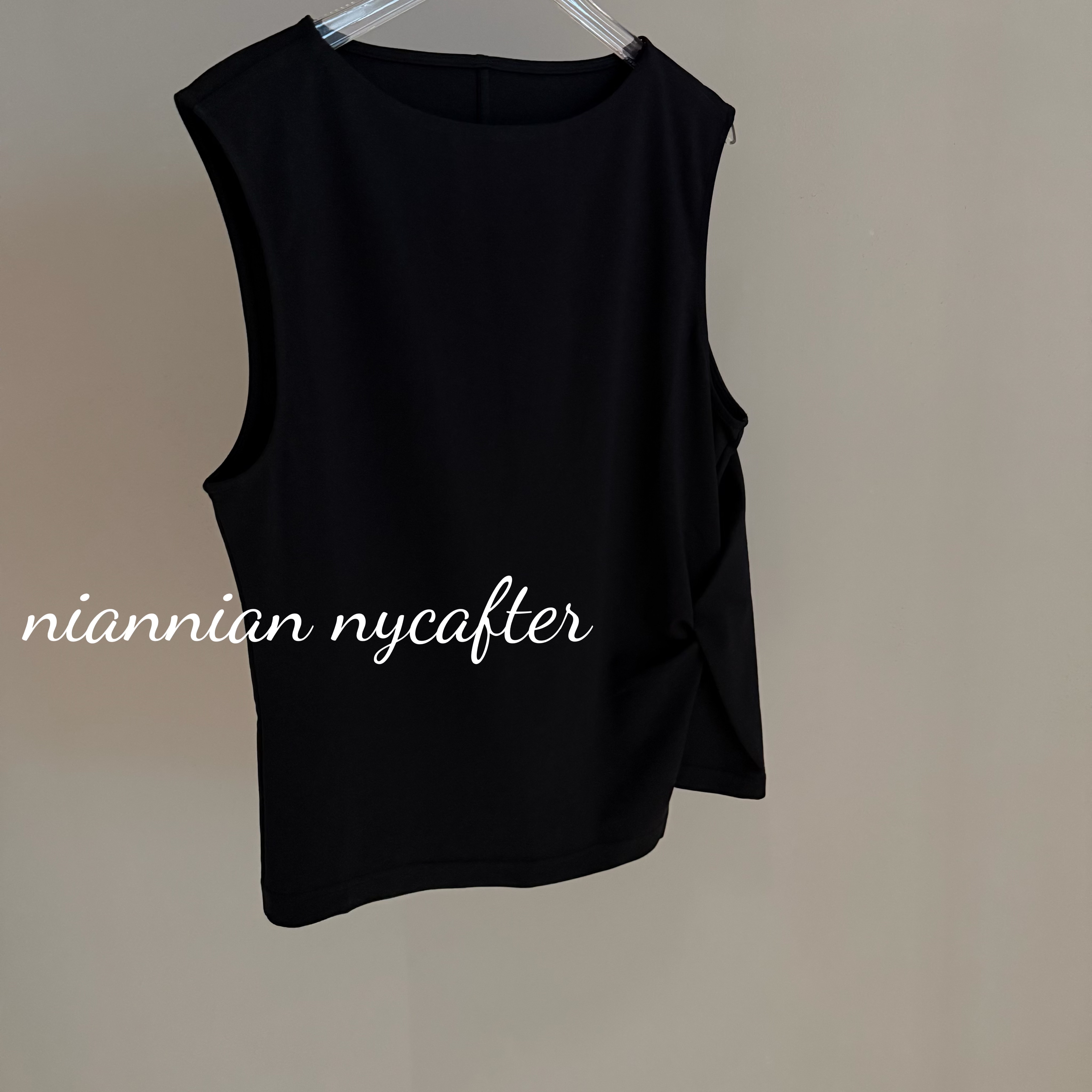 [春夏2025]船领抓褶背心iu2113