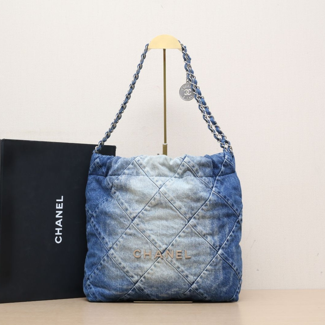 99新 Chanel/香奈儿 【娇】22BagTote托特斜跨包芯片开 P225683547