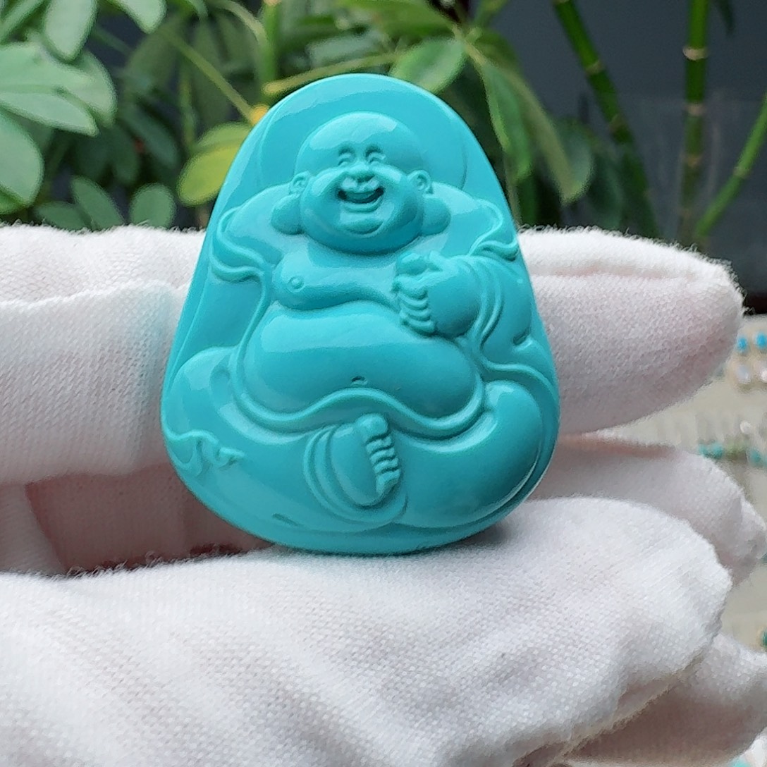 绿松石未镶嵌颈饰吊坠