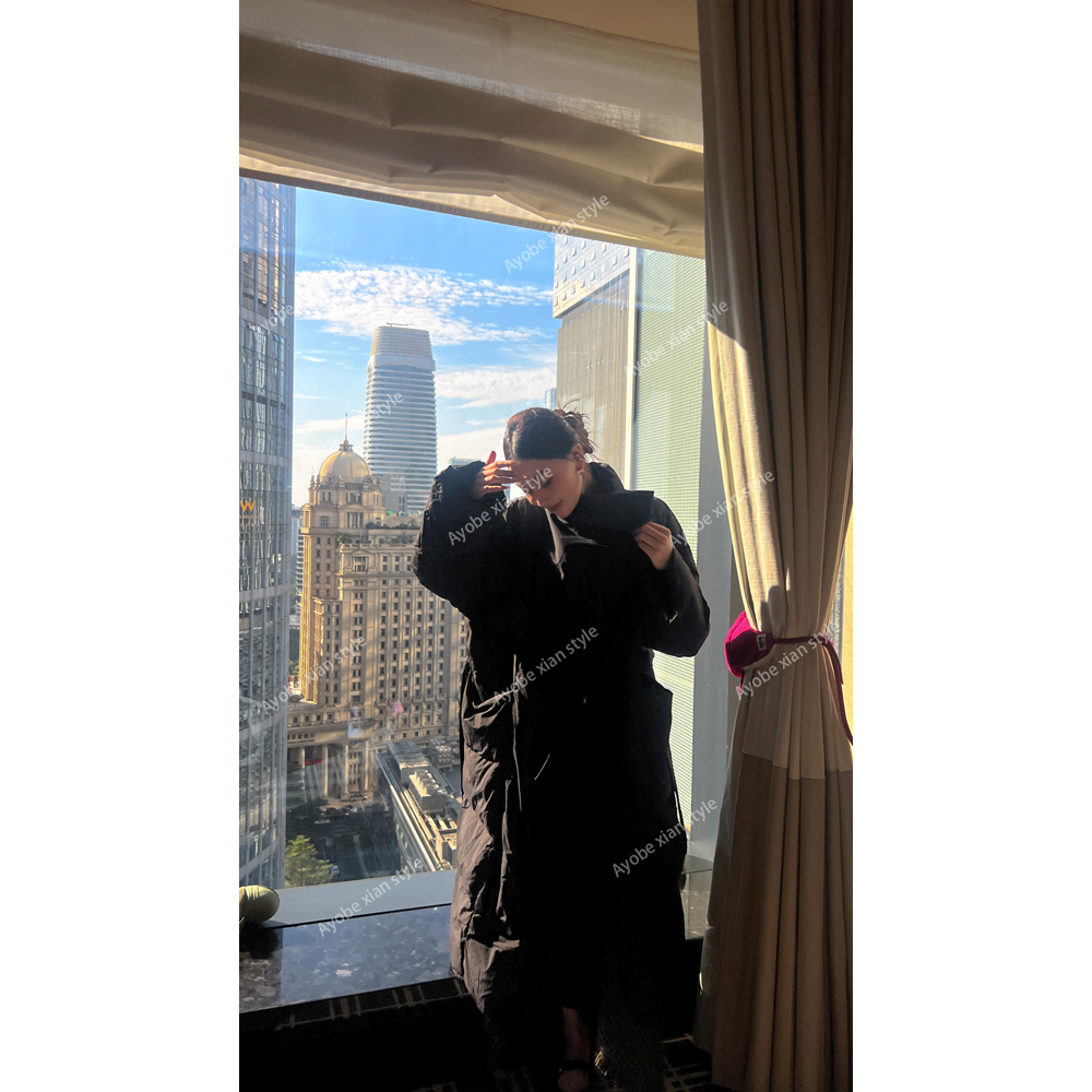 【AYOBE】小贤   时髦极简风90白鸭绒大被子保暖外套 