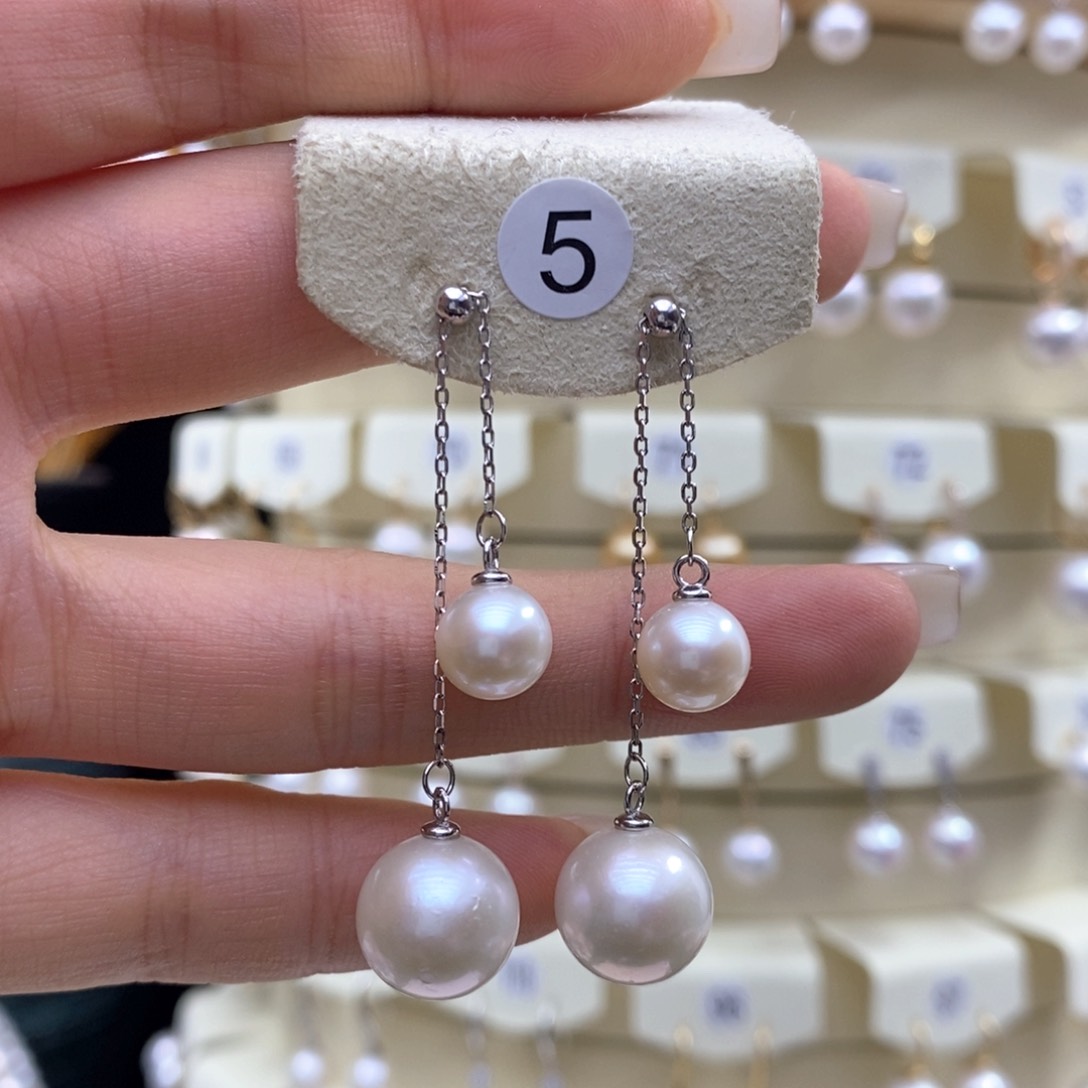 淡水珍珠耳饰银S925镶嵌?***海