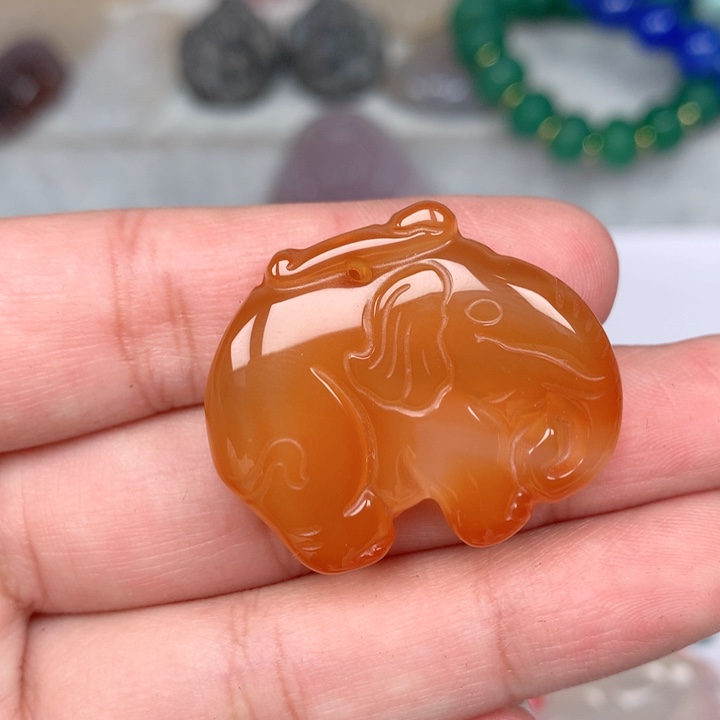 玛瑙/玉髓颈饰未镶嵌@*雨