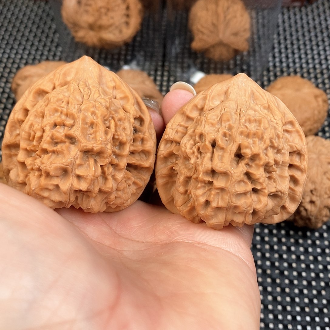 文玩核桃把件48尺官帽全品