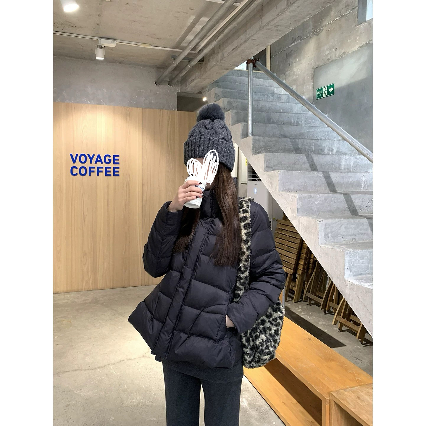 西西  韩系立领收腰修身显瘦棉服