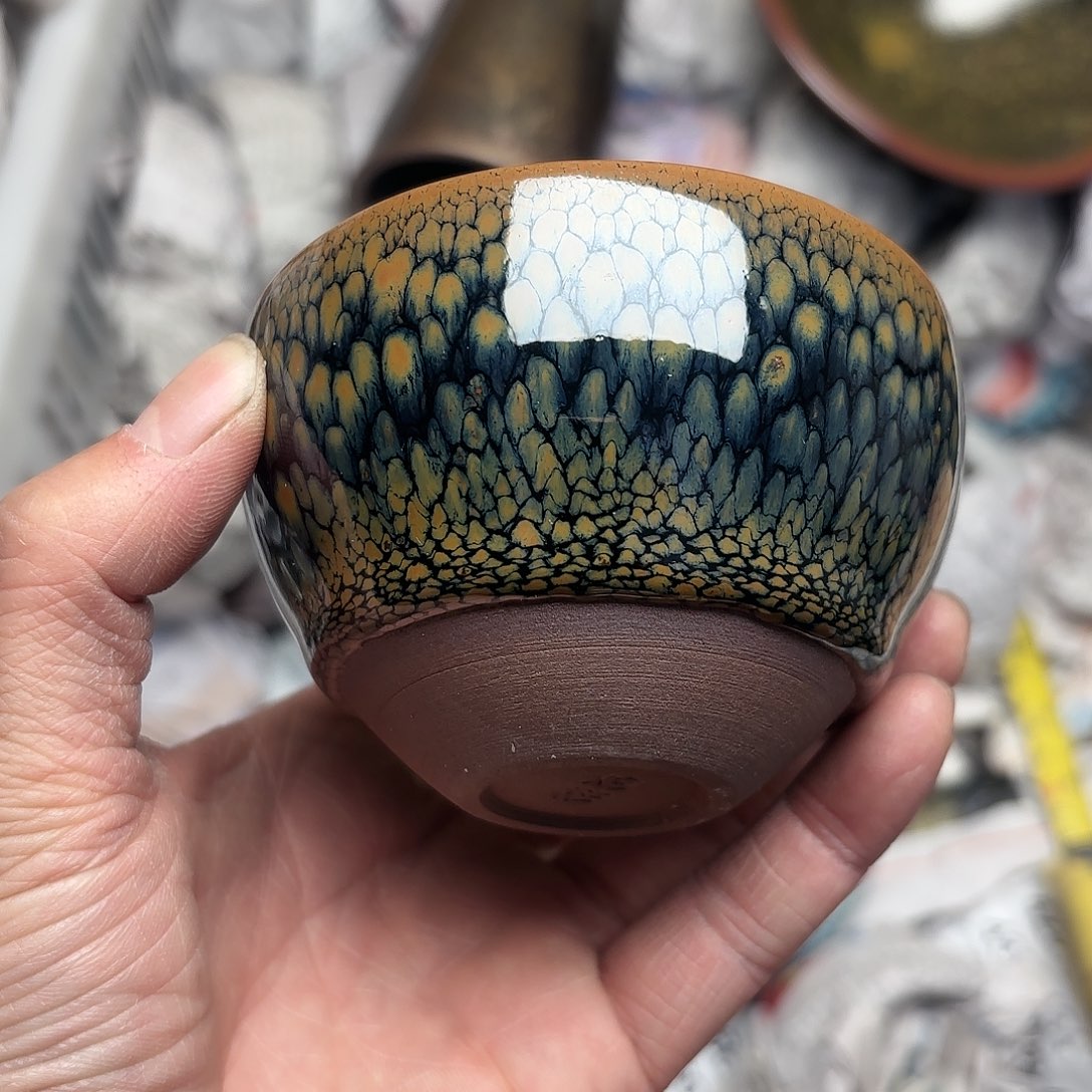 茶盏建盏主人杯一只微瑕