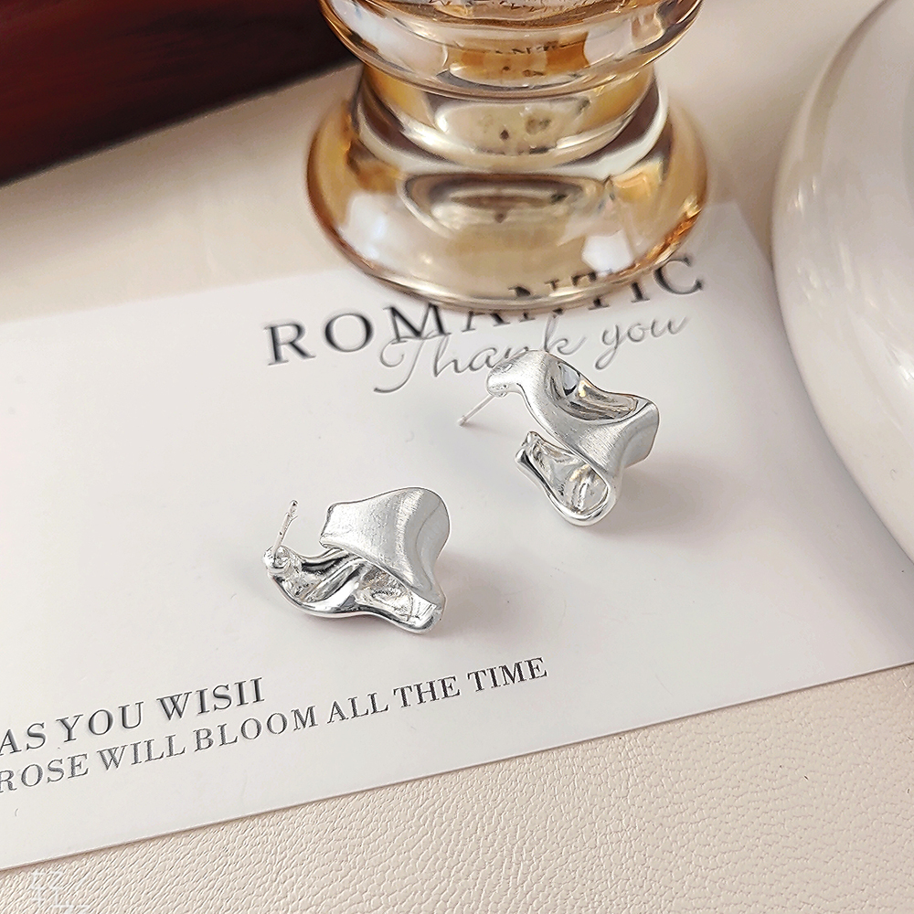 铜合金耳饰 日韩轻职风气质小众拉丝耳饰女耳钉欧美N3964A1