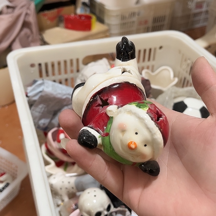 陶瓷微瑕摆件介意慎拍华****H裂纹