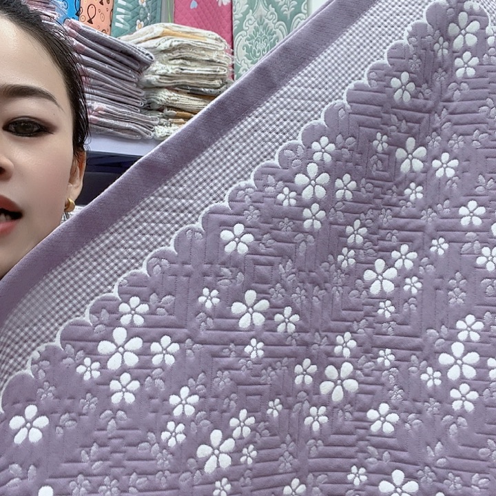 棉紫色雪花纯棉面料