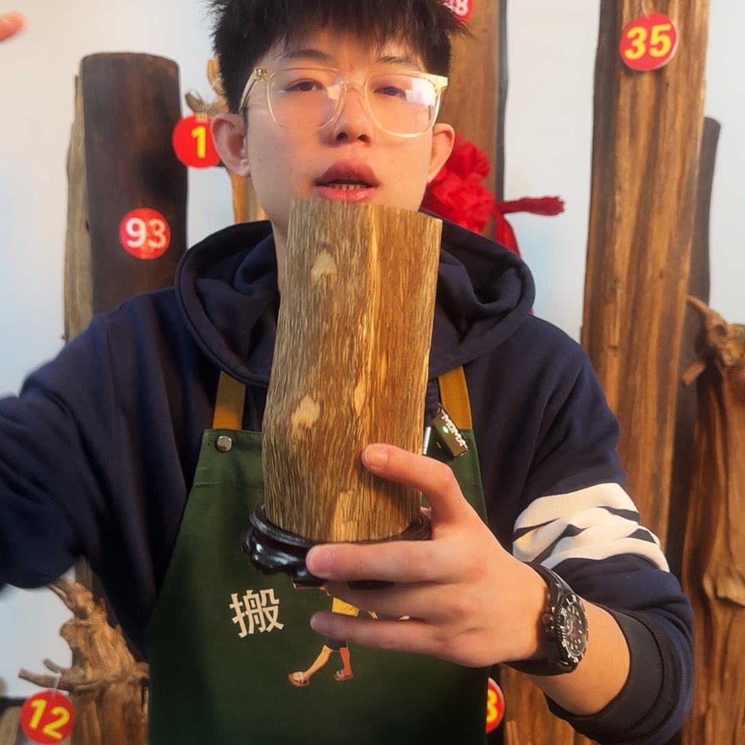 沉香摆件天然沉香原木摆件➕底座