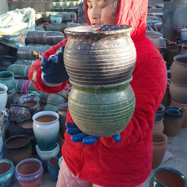 红陶口18高16瑕疵两