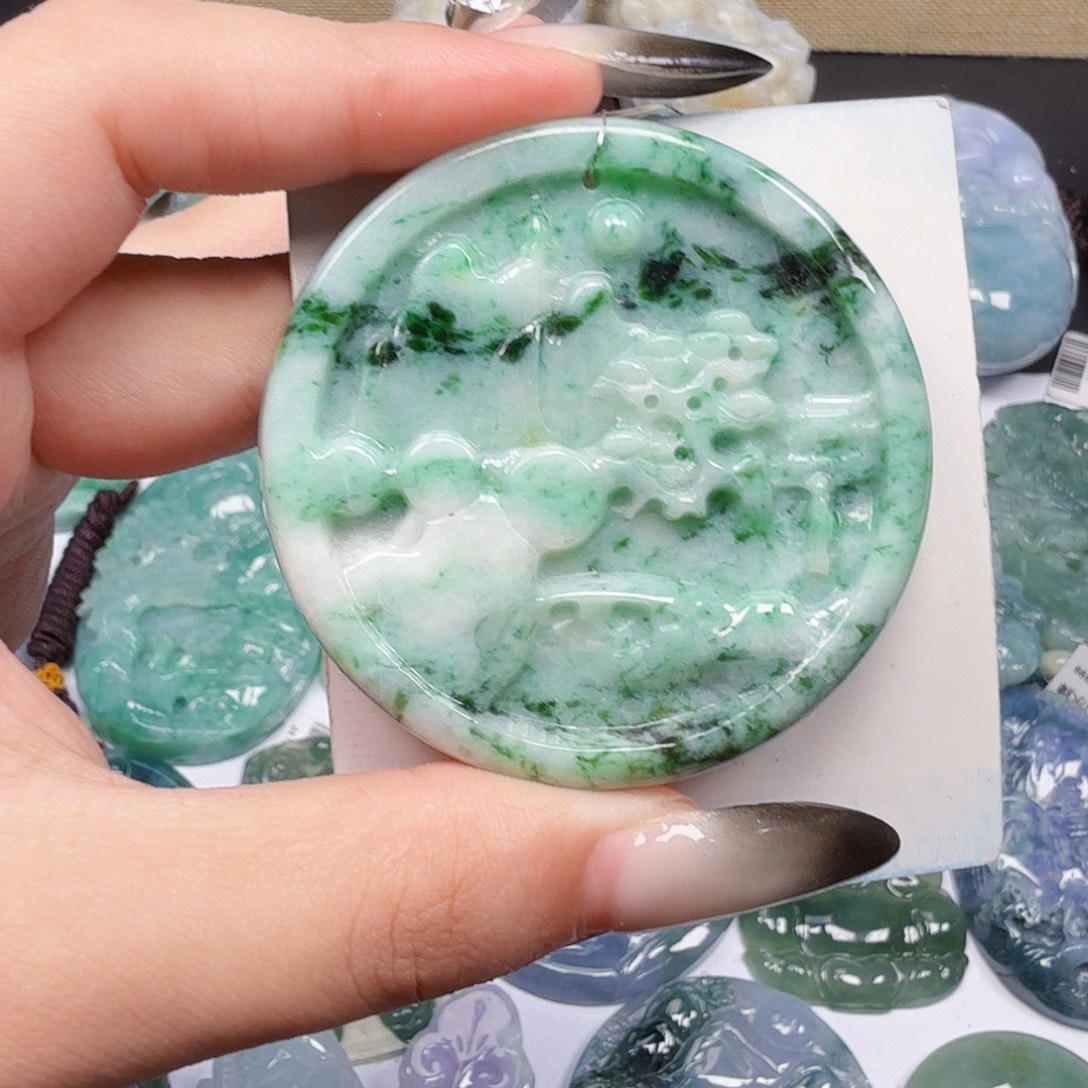 翡翠未镶嵌挂件翡翠