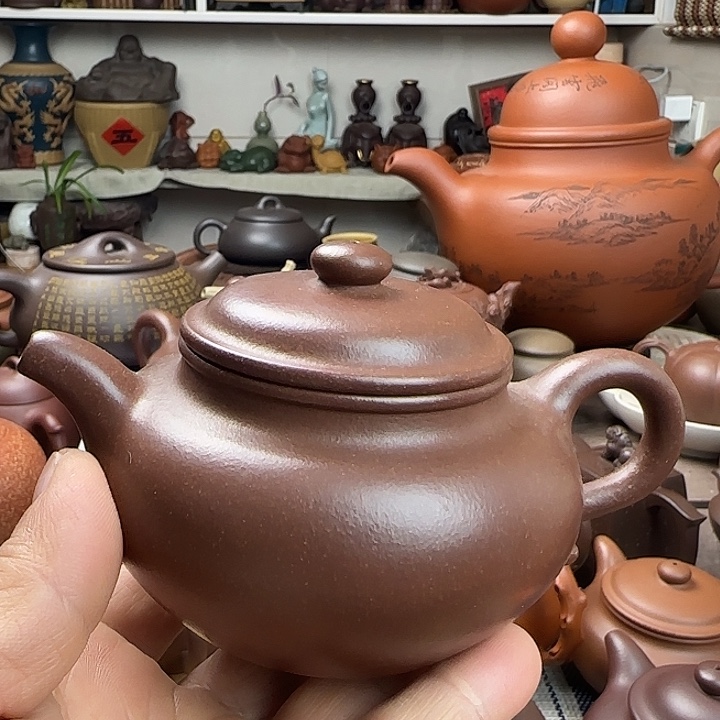 茶壶底槽青原矿紫砂全手工