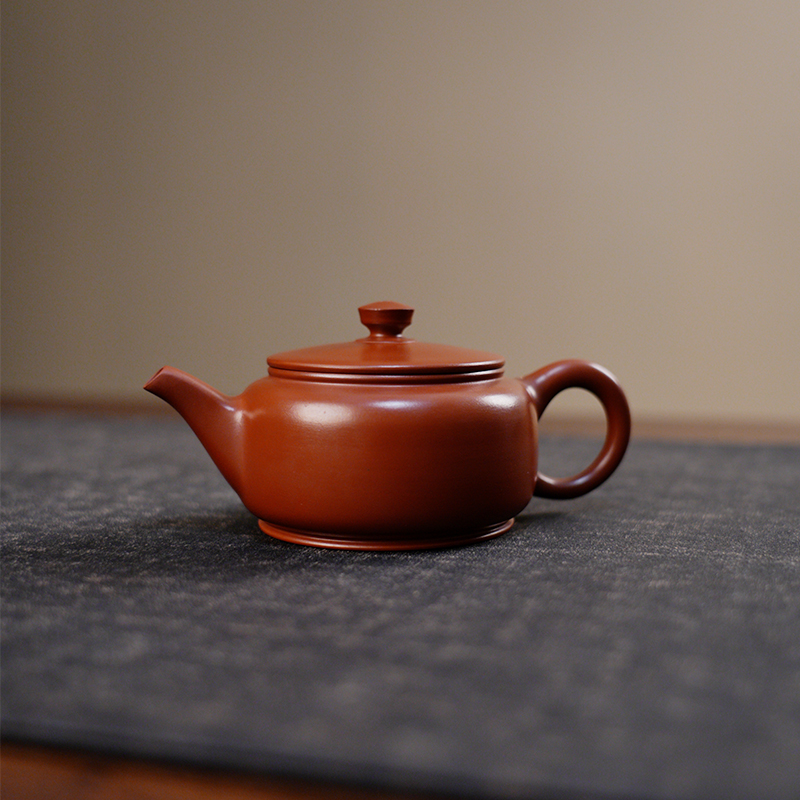 潮州原矿朱泥手拉壶|汉瓦110ml|亮合钦记|昂轩师傅全手|收藏送礼