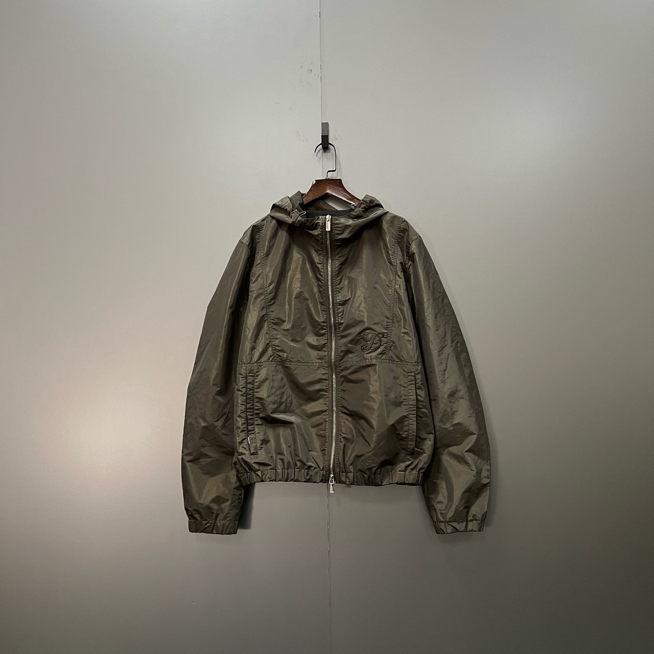 99新 DIOR/迪奥 （cc1）刺绣logo连帽夹克 50码/fg203714