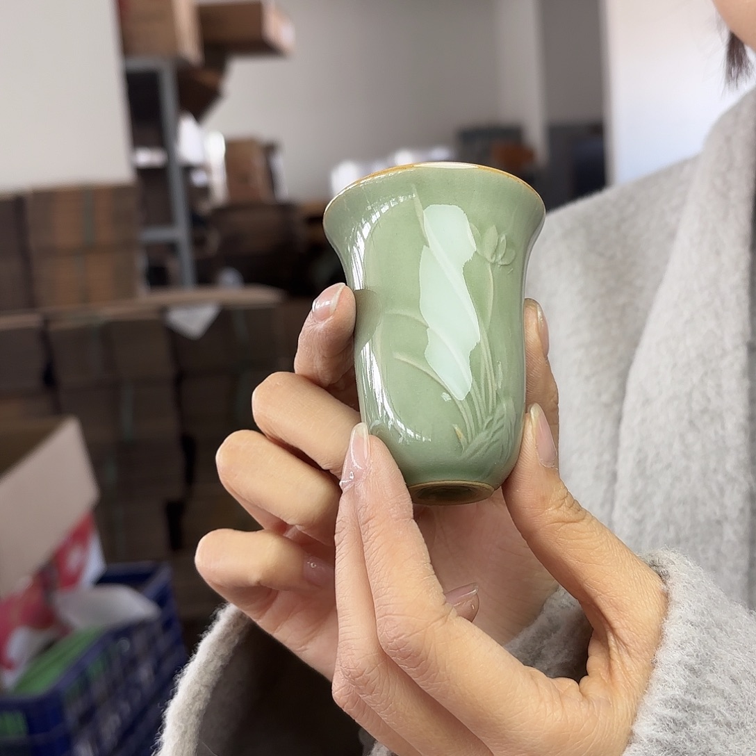 龙泉云间青瓷小米茶器