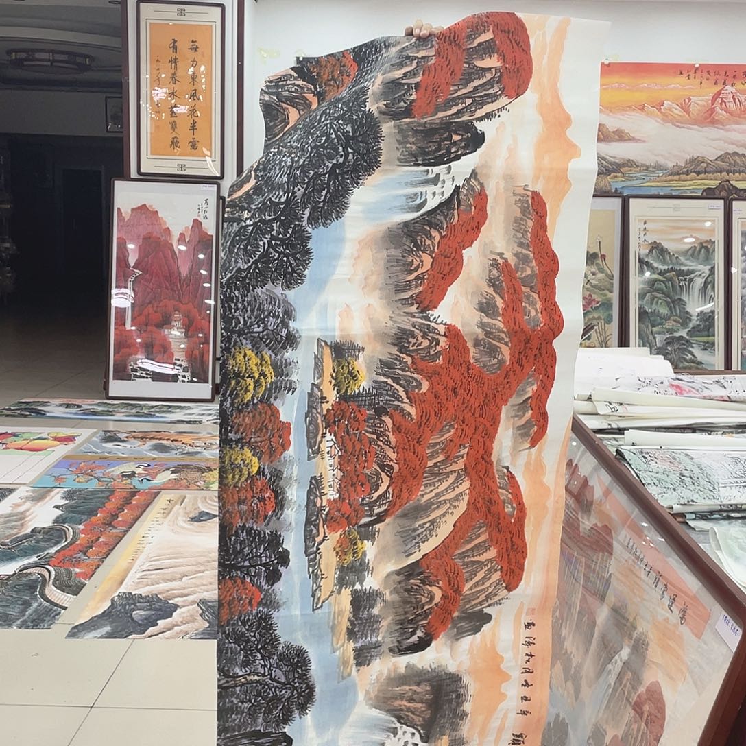 国画纯手绘山水花鸟