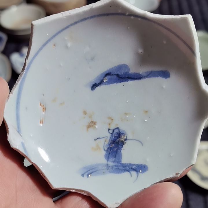 瓷片青花影青杯垫标夲