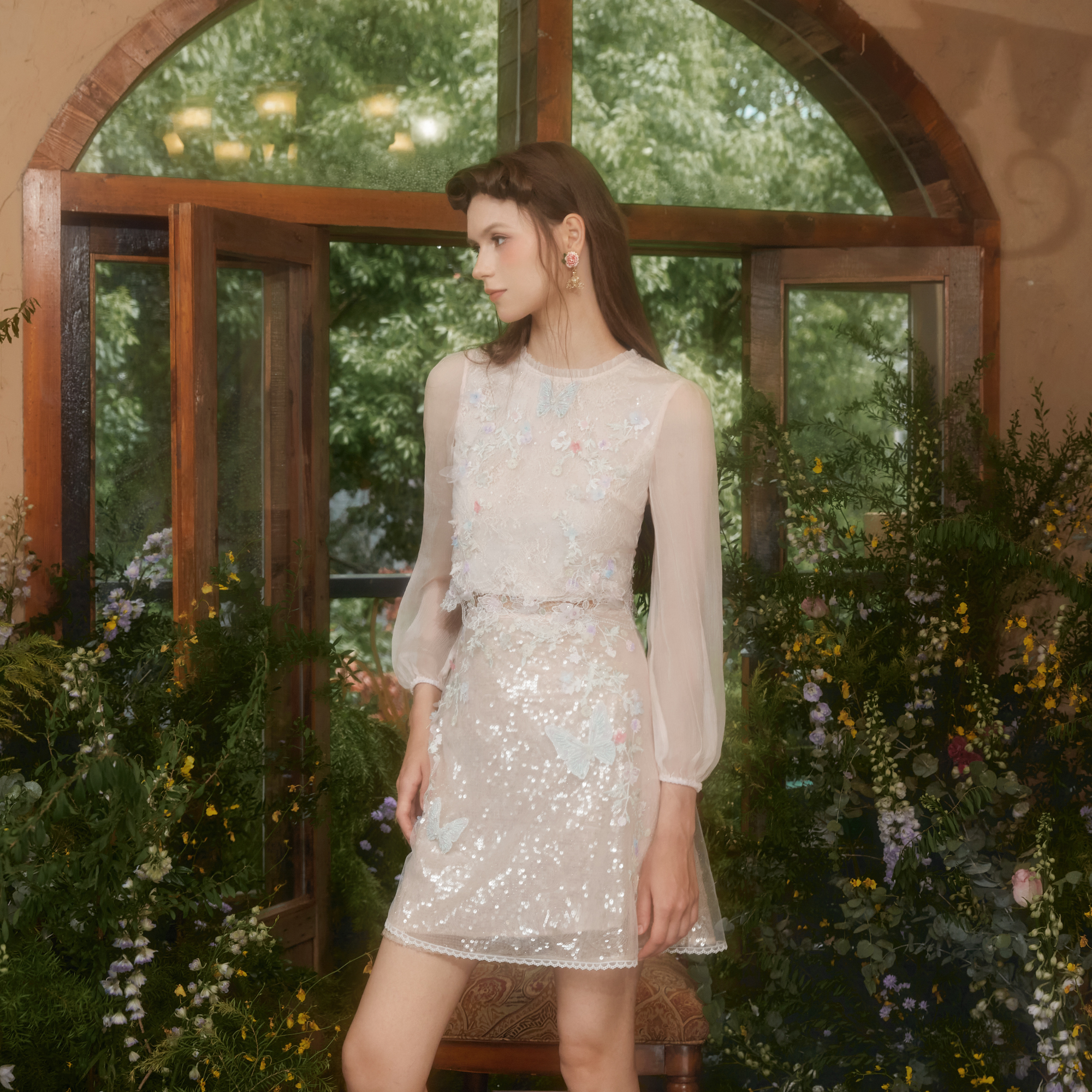 【老板娘夏天】Marie Elie【人鱼精灵】重工钉珠上衣EAE12D30935