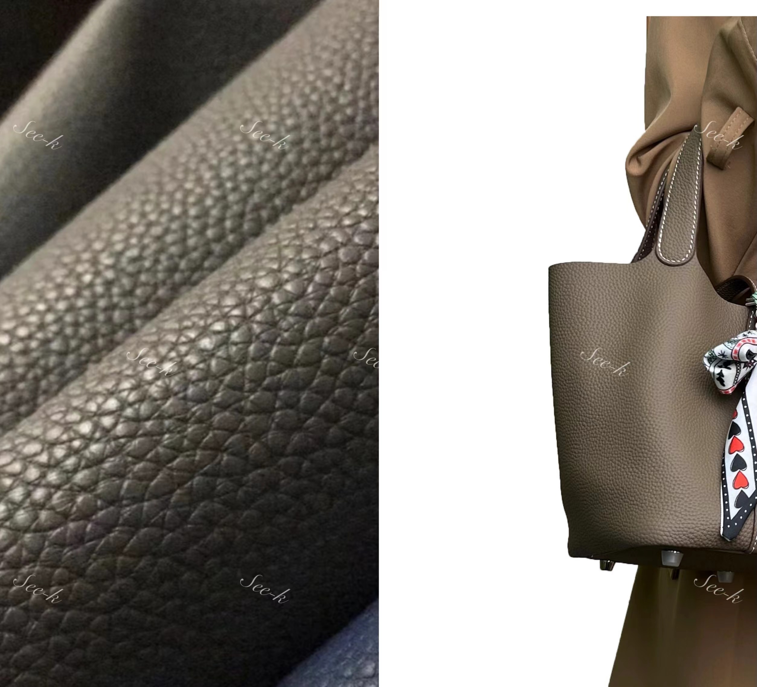 【广奢定制】TOGO头层牛皮中号18CM菜篮子轻奢气质真皮时尚热卖爆款