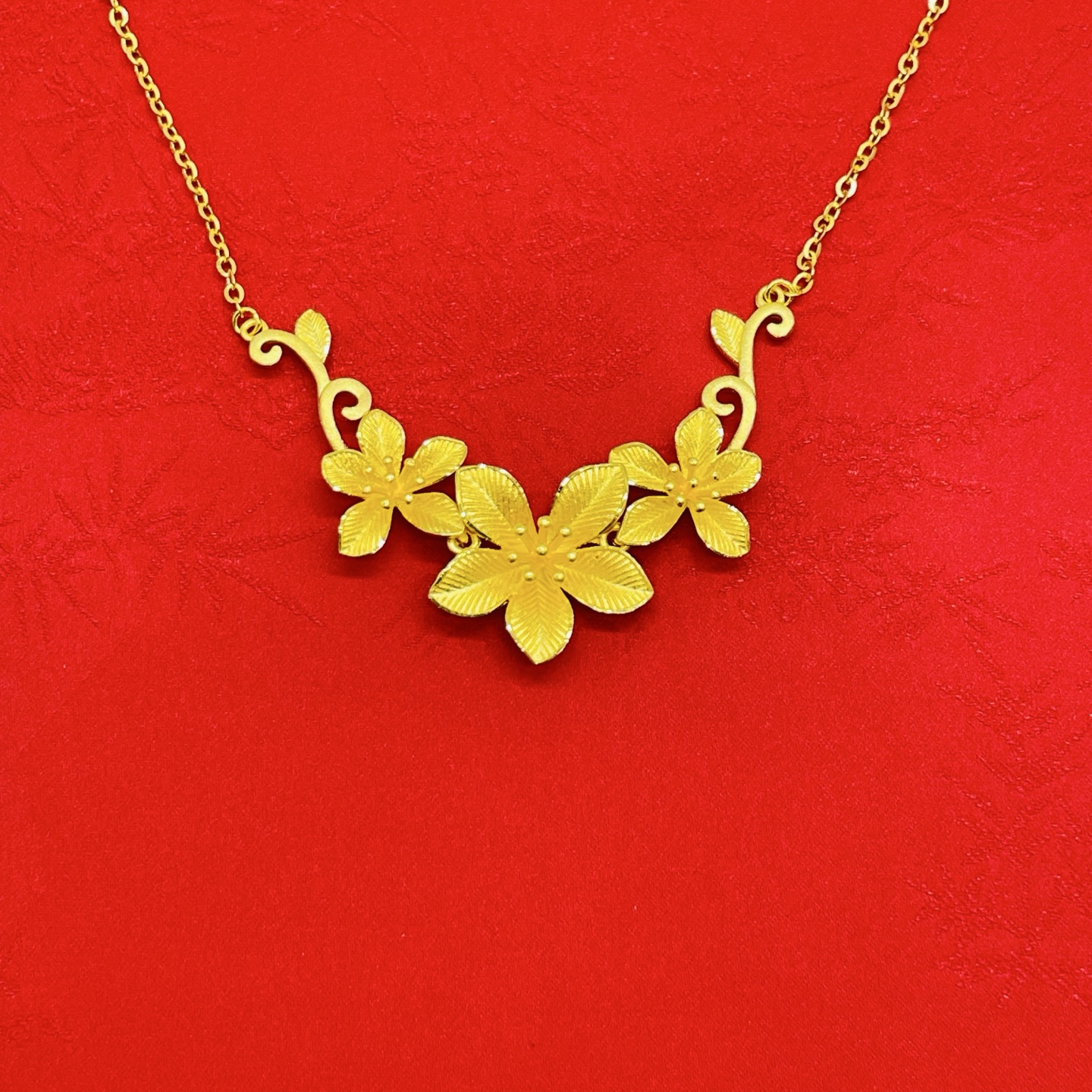 坠链均足银 繁花套链（时尚简约）