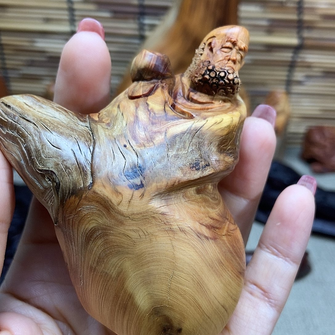 毛***崖柏手把件8888888