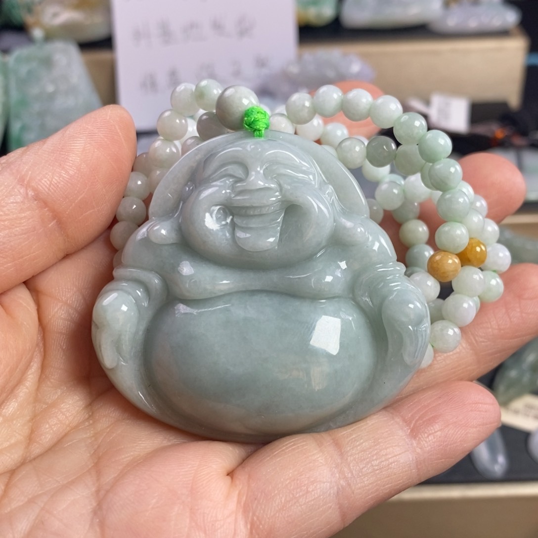 翡翠颈饰未镶嵌东****厂佛公