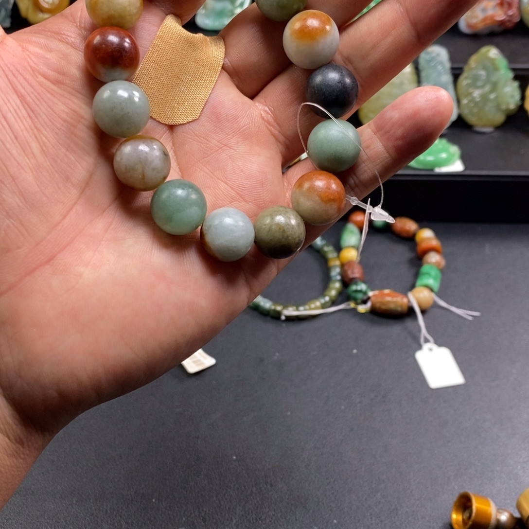 翡翠未镶嵌手串多宝