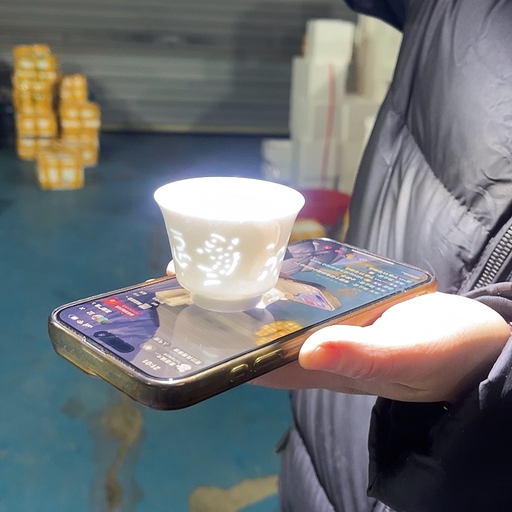 瓷片双鱼小酒杯6个，包邮