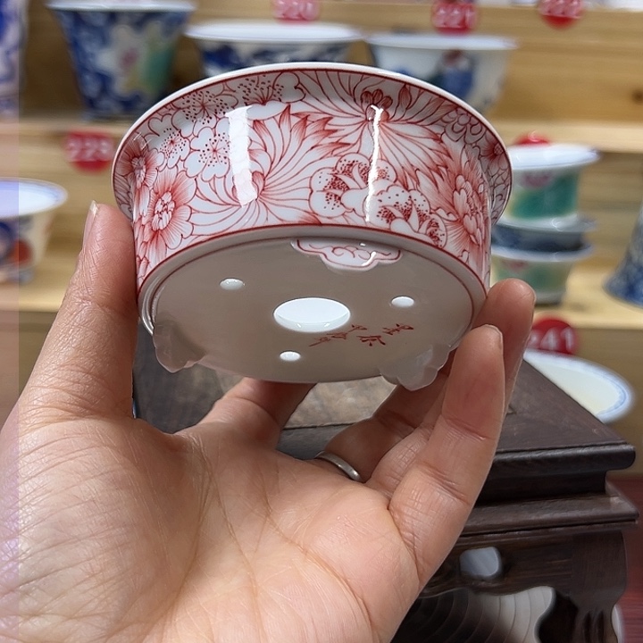 手绘陶瓷手工内口7.5高4