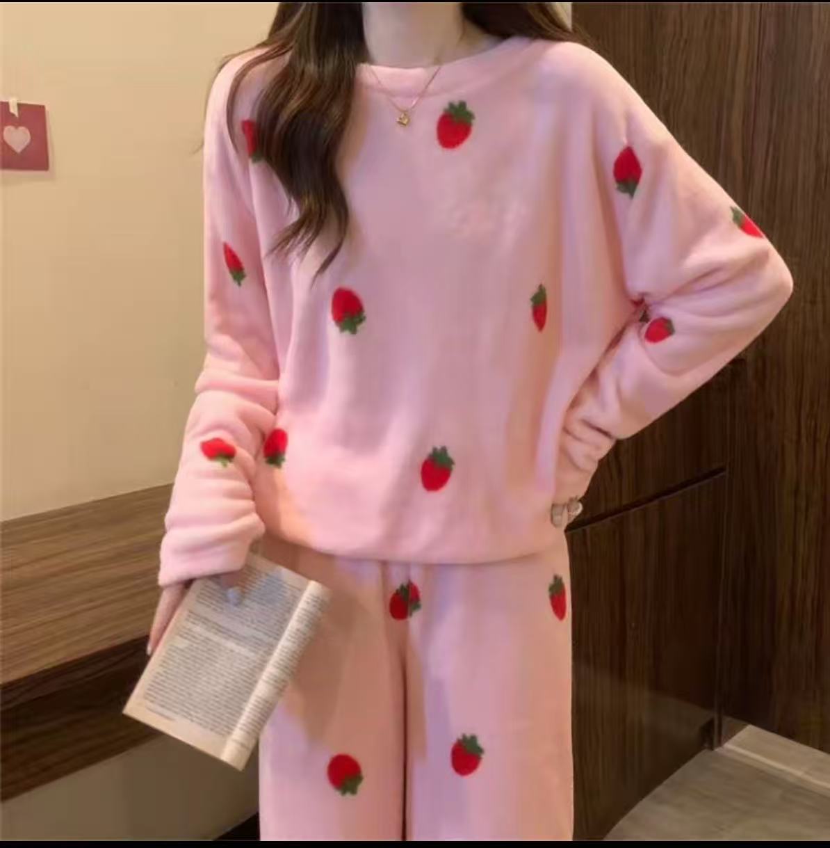 珊瑚绒睡衣秋冬家居服
