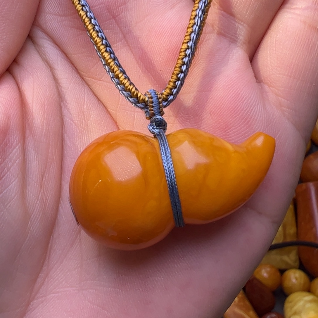 蜜蜡未镶嵌珠宝奇石葫芦