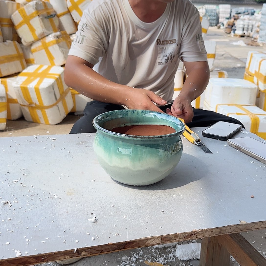 紫砂花盆王嫂花盆0908-228高12口18