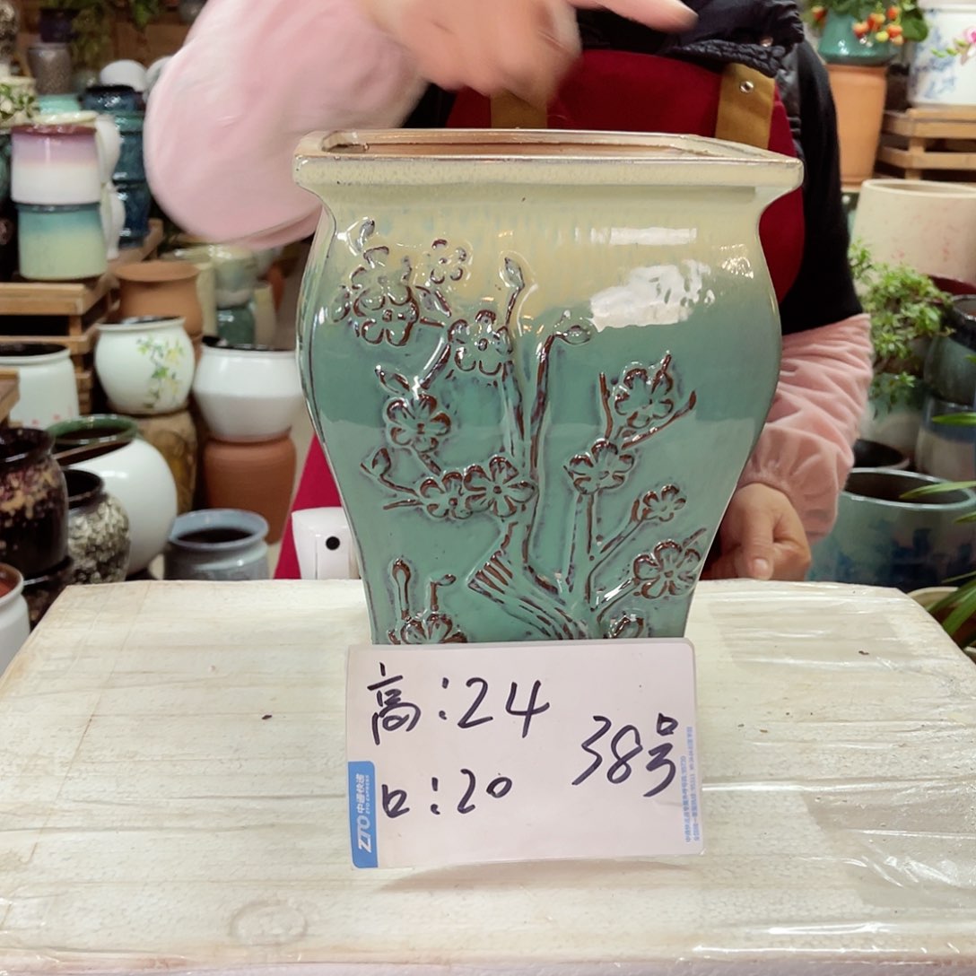 紫砂花盆高度24口径20