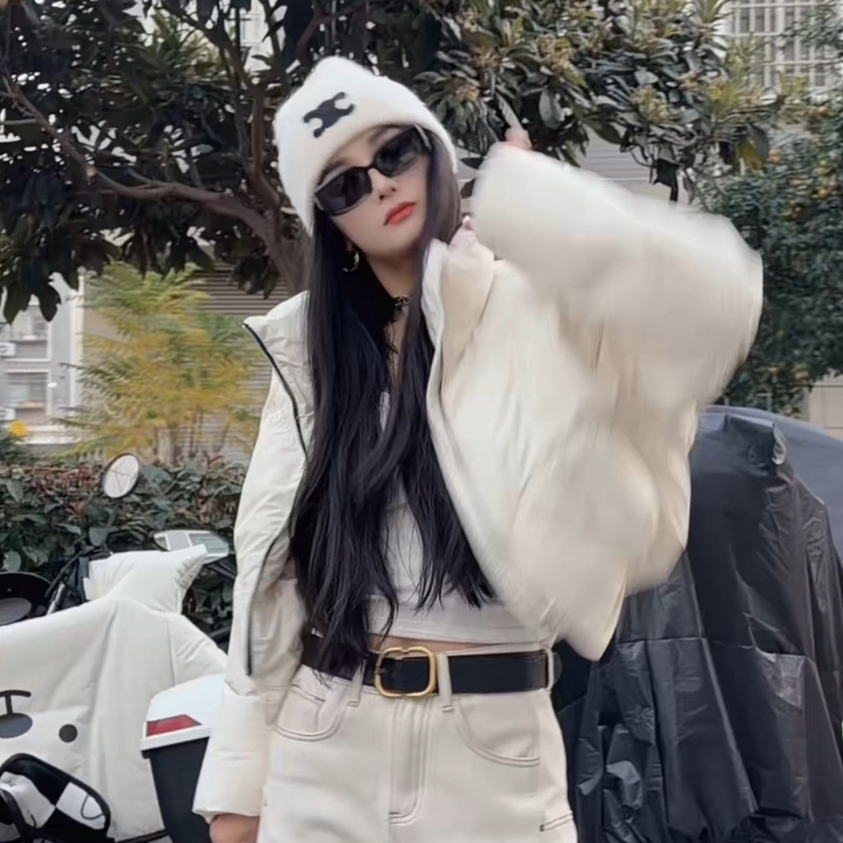 【缪大大笑笑力推】8628新品时尚小众立领90白鸭绒短款羽绒服