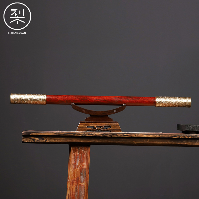 梨香院印度小叶紫檀金箍棒横财摆件檀香紫檀如意定海神针祥云客厅