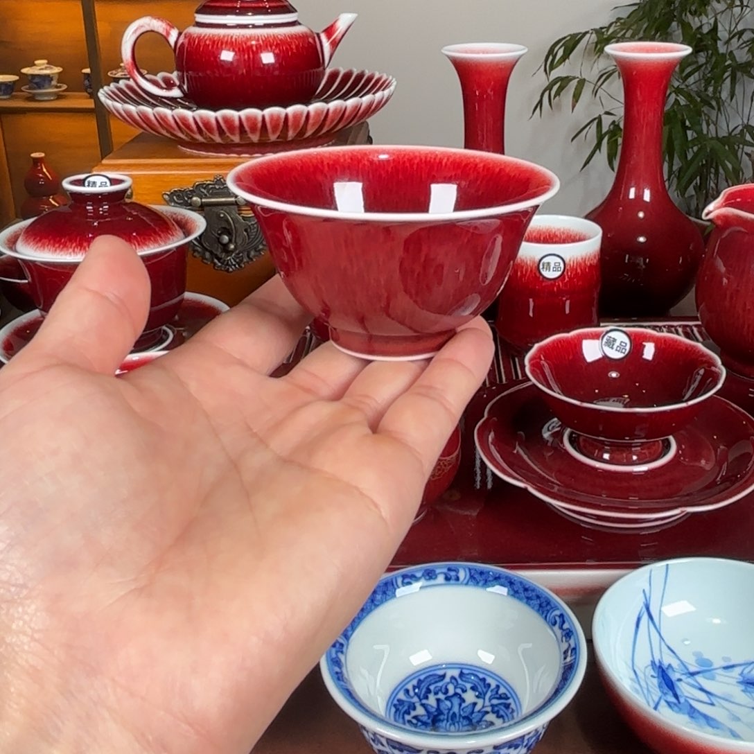杯景德镇原矿郎红杯若深