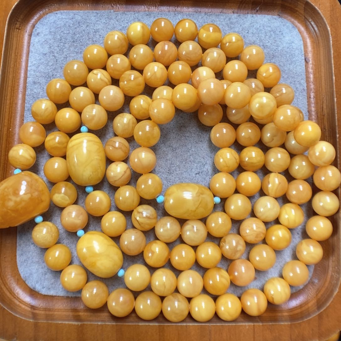 蜜蜡项链未镶嵌蜜蜡108