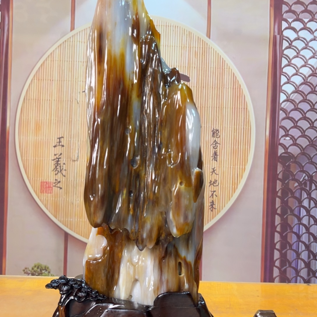 硅化玉（树化玉）未镶嵌摆件
