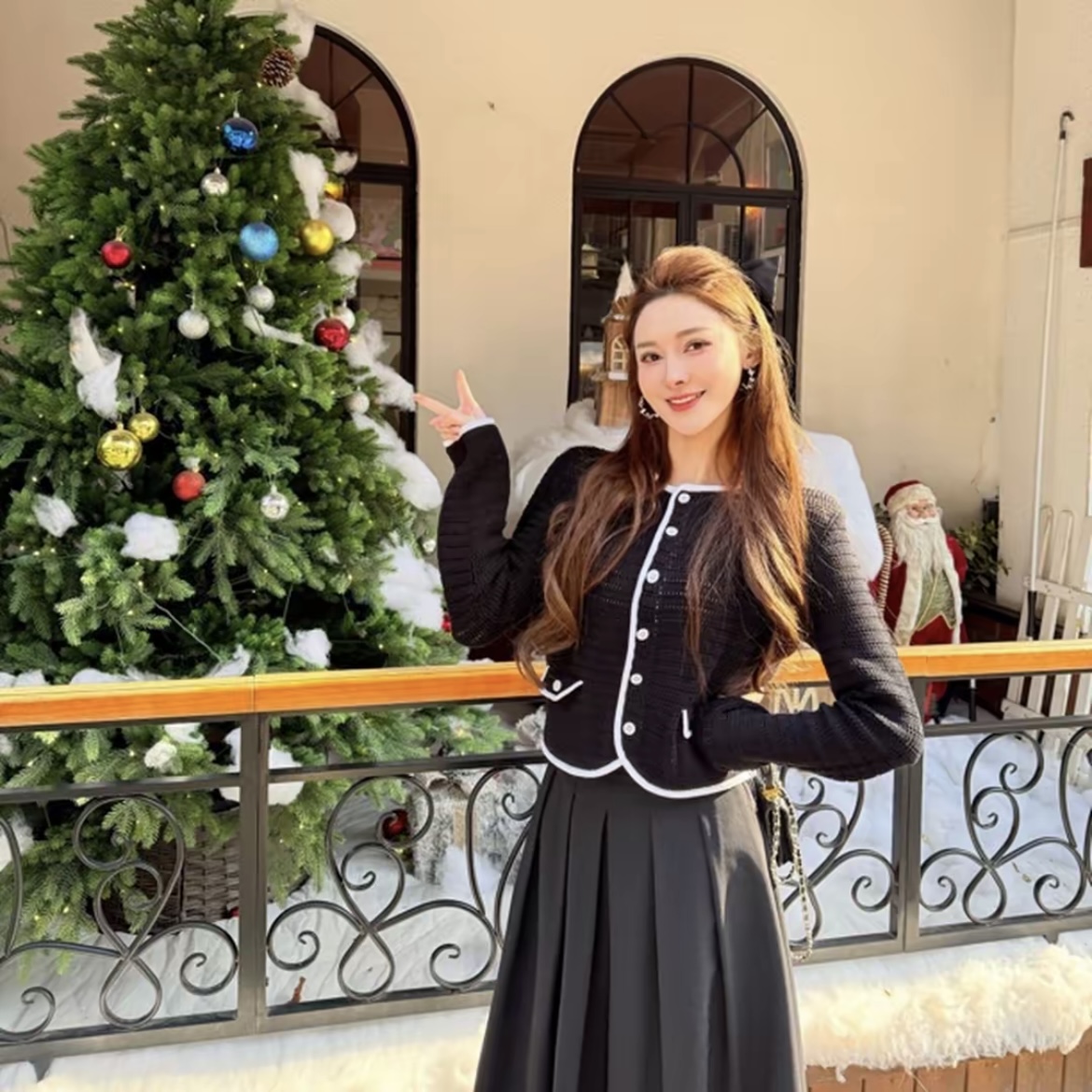 GIRDEAR/哥弟「千金小香」新款气质优雅小香风圆领百搭外套148083