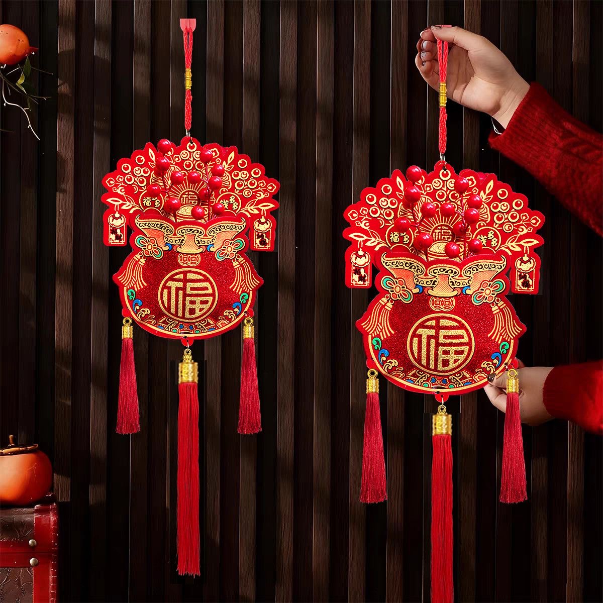 【包邮2个】2026新款马年中国结福字挂件新年乔迁入户门贴春节装饰