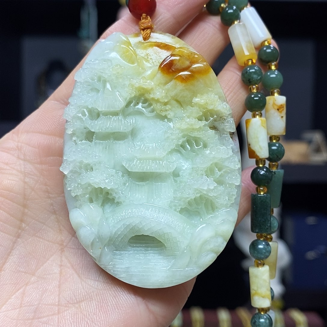 岫玉挂件吊坠未镶嵌